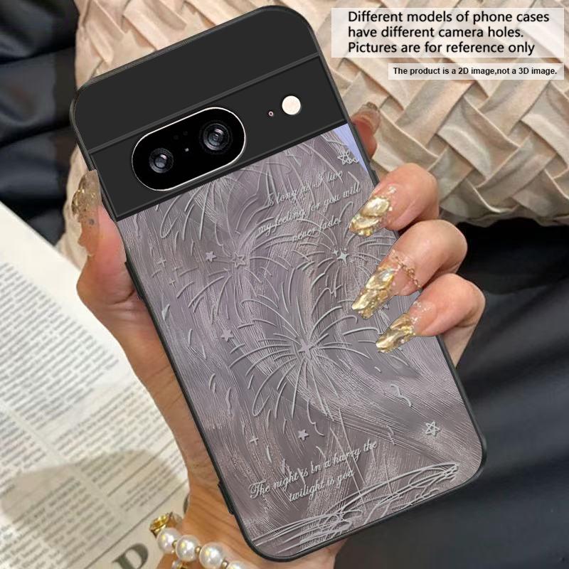 Исцеляющая завораживающая аура Для Google Pixel 10 Pro XL Pixel 8 7 9 10 Pixel 9 Pro XL Pixel 8a 7a Pixel 7 Pro Черный стеклянный чехол для телефона