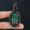 Beautiful Tree Of Life Malachite Gemstone Handmade Pure Copper Wire Wrapped Pendant Jewelry