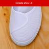 Обувь для медсестер. Женская белая больничная рабочая обувь на плоской подошве. Удобная тканевая обувь на сухожильной подошве. Дышащая мягкая подошва. Косметологи. Маленькие белые туфли.