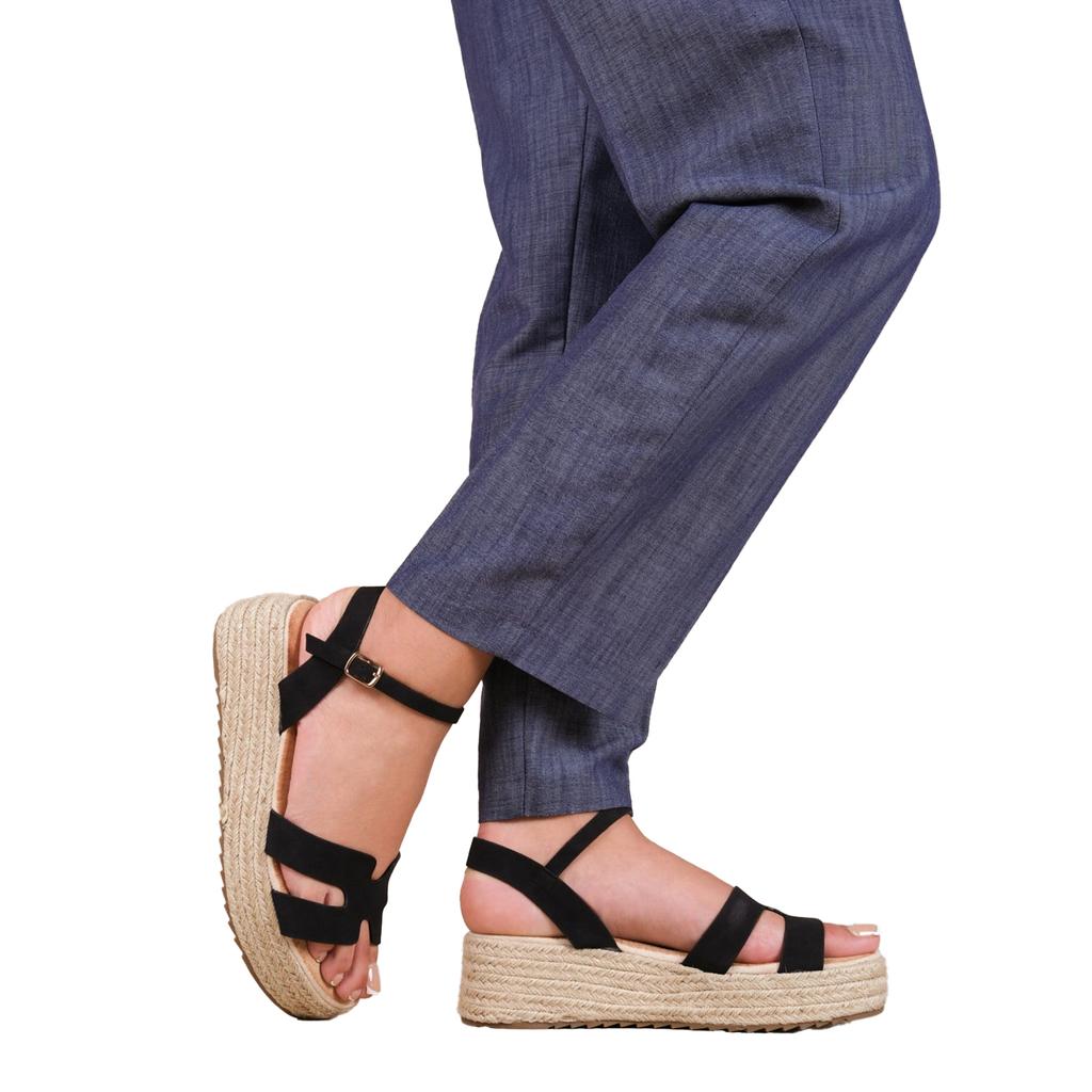 Where's That From Womens/Ladies London Ankle Strap Platform Espadrilles
