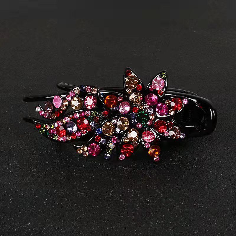 Корейская заколка-уточка со стразами для женщин