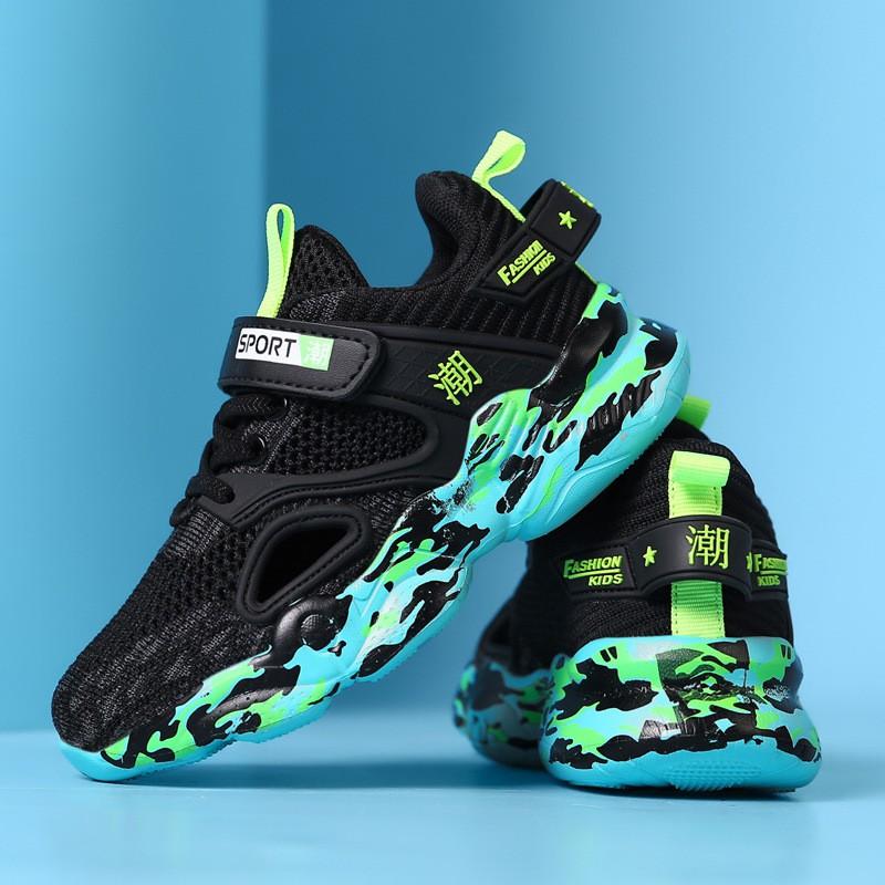 Kids Running Shoes Boys Girls Lightweight Breathable Mesh Sneakers Outdoor Athletic