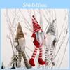 Festive Plush Striped Forest Old Man Hanging Leg Decoration For Holiday Cheer