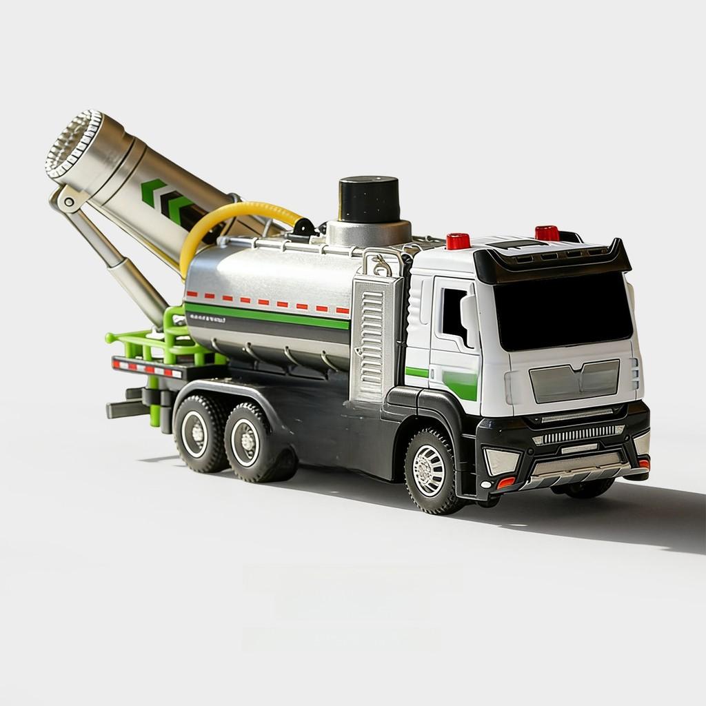 Plastic Water Truck Playset With Spray Function And Sound Effects For Children