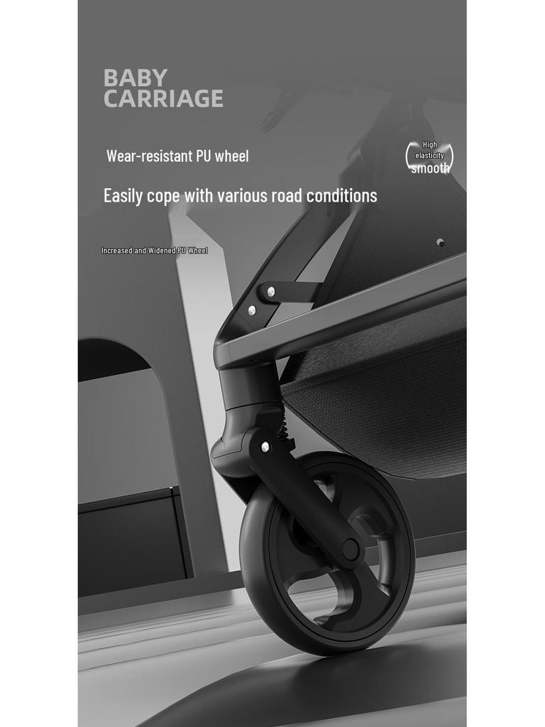 Lightweight Reversible Baby Stroller with Shock Absorption and High Landscape Feature for Newborns.