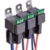 3 Pieces 12V Fuse Relay 30A Ato/Atc Blade Fuse With Wiring Harness Kit 4-Pin Spst Relay For Automotive Use With 14Awg High Performance Cables