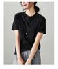 Modal cotton round neck short sleeved T-shirt for women in 2026 spring fashion, loose and versatile, solid color casual top