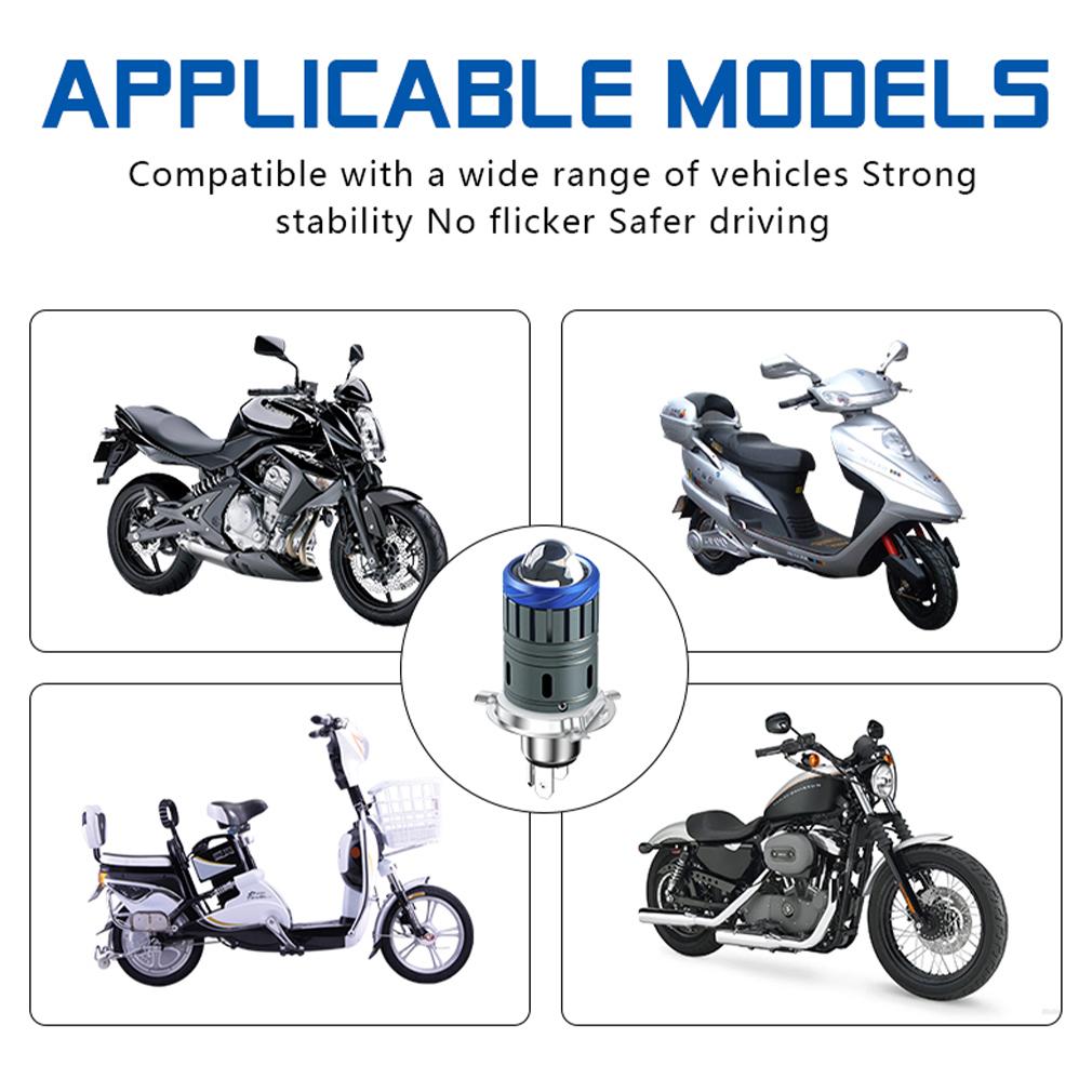 1 шт. 20000 лм Мотоциклетная фара H4 LED BA20D H6 Турбо лампа Ближний/дальний свет Мотоциклетная CSP LED Проекторная линза Лампа для мотоцикла Белый Желтый 6000K 3000K