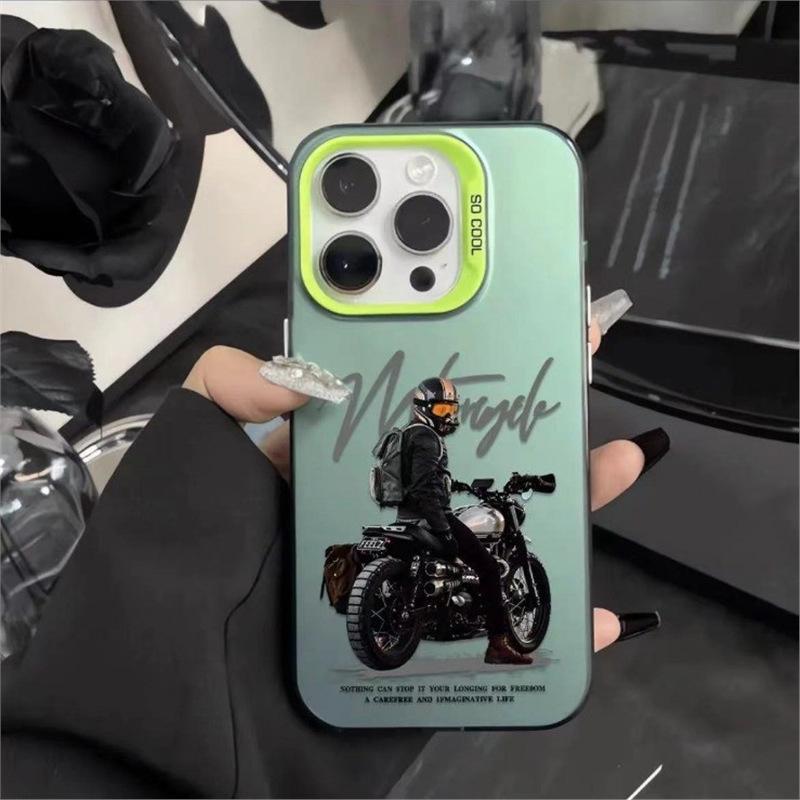 Чехол в мотоциклетном стиле для iPhone 15 Pro Max, Совместим с Apple 14, 13, 11, 12, XR