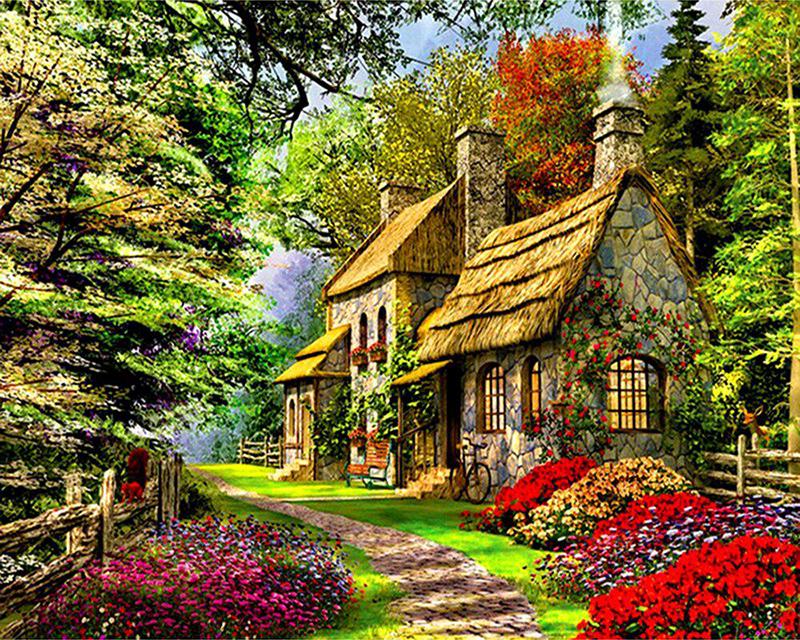 5D алмазная живопись кролик пейзаж весна полная квадратная дрель горный хрусталь Алмазная вышивка собака животные цветы вышивка крестиком мозаика домашний декор