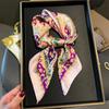 Luxury Paisley Printed Bandana Scarf Lightweight Soft Satin Stylish Versatile Neck Scarf For Women Hairbands 70*70CM