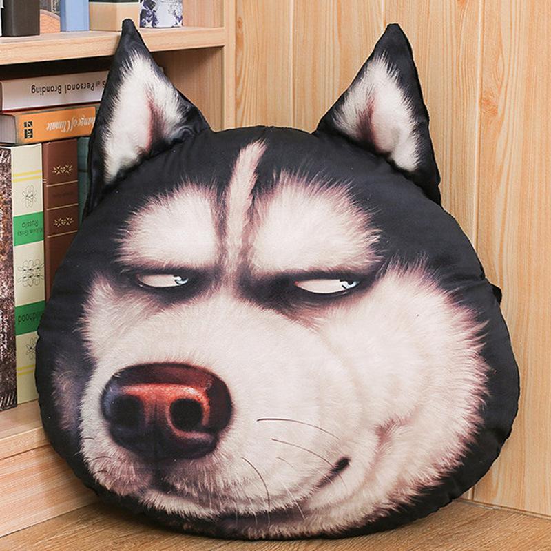 3D креативная плюшевая игрушка-подушка хаски кукла смешной бог и раздраженная голова собаки подарок на день святого валентина девочке на день рождения