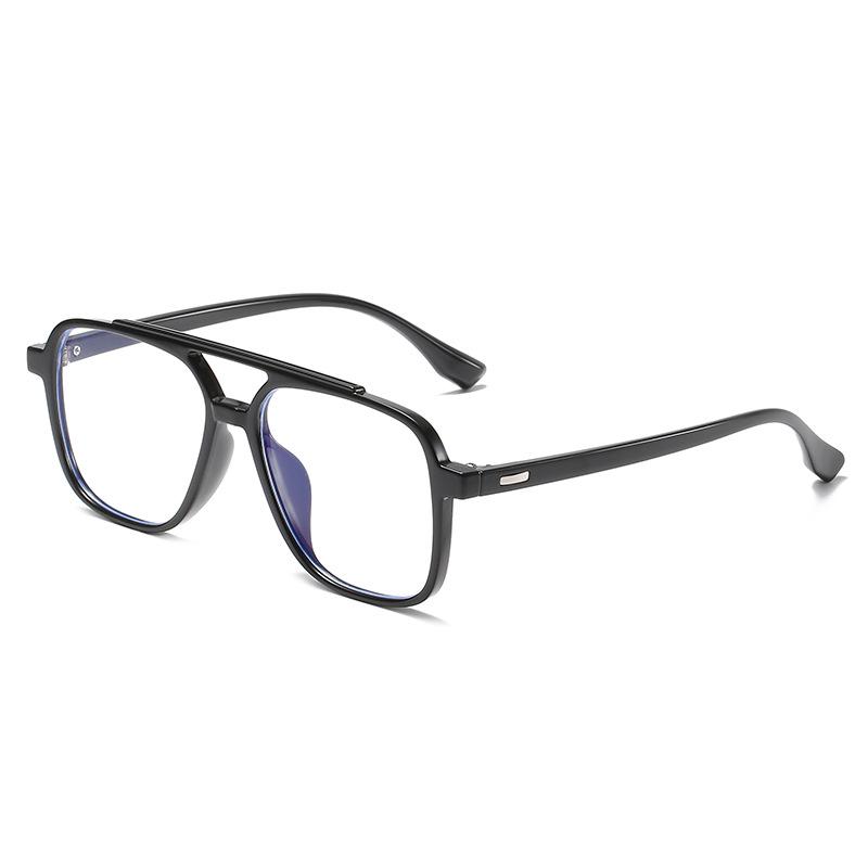 Tr90 Прозрачная ретро-двухлучевая оправа для очков Мужская большая оправа Большое лицо Плоское зеркало Женский прилив Литературный и художественный с близорукостью