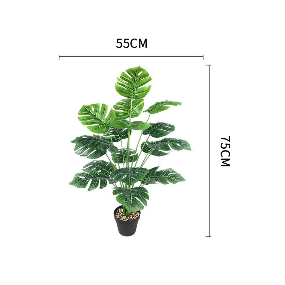 Большие искусственные тропические пальмовые ветви Искусственные растения Украшение для рабочего стола в офисе