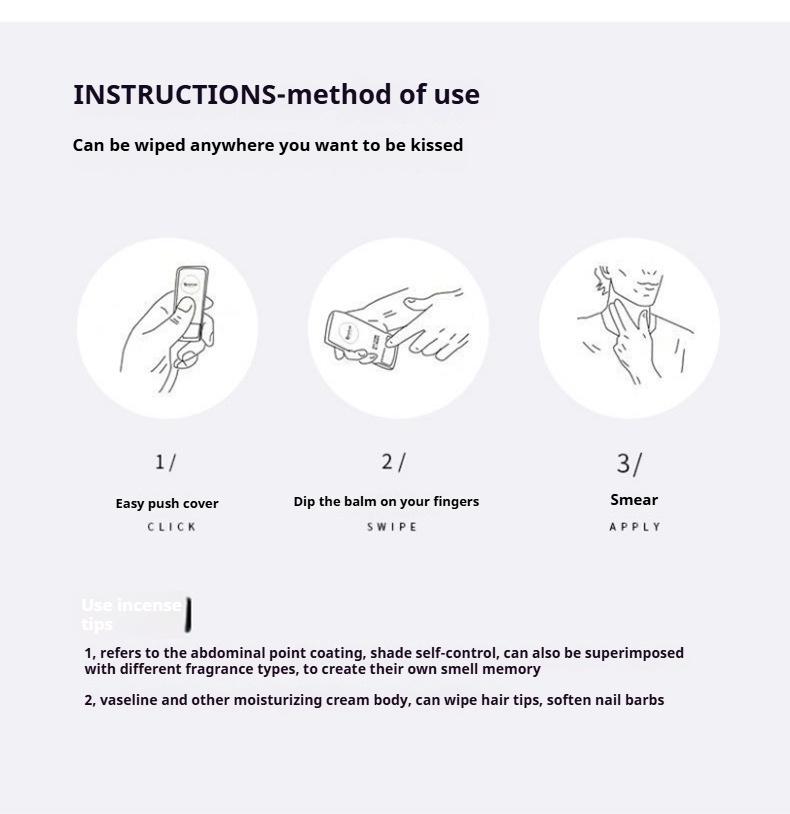 Твердый бальзам Стойкий аромат Портативный твердый парфюм