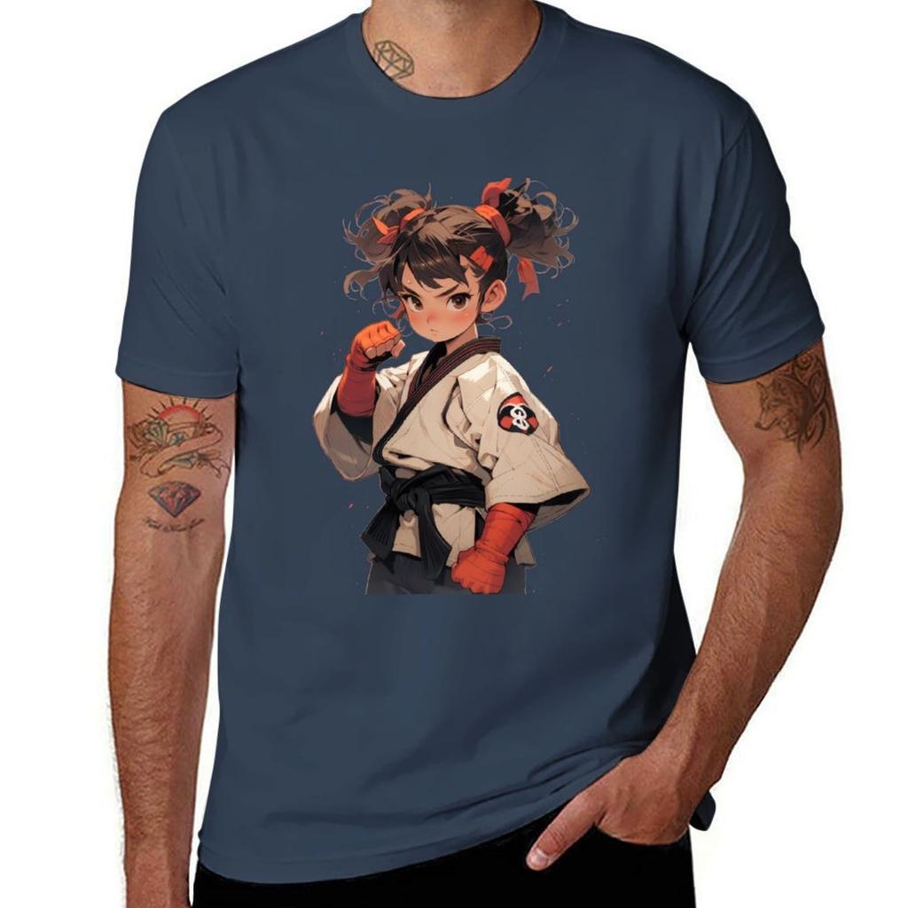 Cute Karate Girl TShirt Odor Resistant Short Sleeve Top