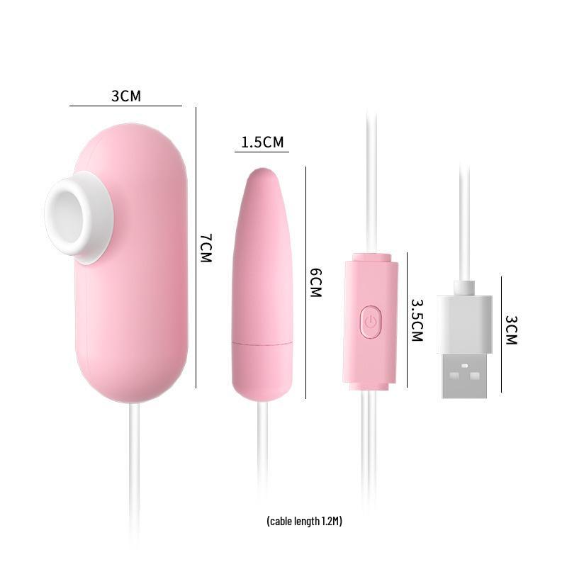 USB Двойной Вибратор и Сосущий Язык Игрушка для Взрослых - Lailuo Флиртующее Яйцо Стиль ABCDE