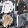 Men's Cardigan Small Checkered Long Sleeved Shirt Jacket Casual Large Size
