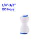OD 1/4" 3/8" Hose Tube Connectors Reverse Osmosis Aquarium Fittings RO Water Elbow Straight Plastic Pipe Coupling Water Joints
