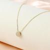 925 Silver Gold Plated Circle Cubic Women's Necklace