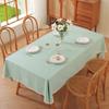 Зеленая Скатерть Хлопок и Лен Водонепроницаемая и Маслостойкая Прямоугольная для Кофейного Стола Обеденного Стола Покрытие Стола Легкая Роскошь