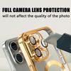 Полностью защитный магнитный чехол для iPhone 16 15 14 13 12 11 Pro Max Чехол для беспроводной зарядки Magsafe С защитой объектива камеры