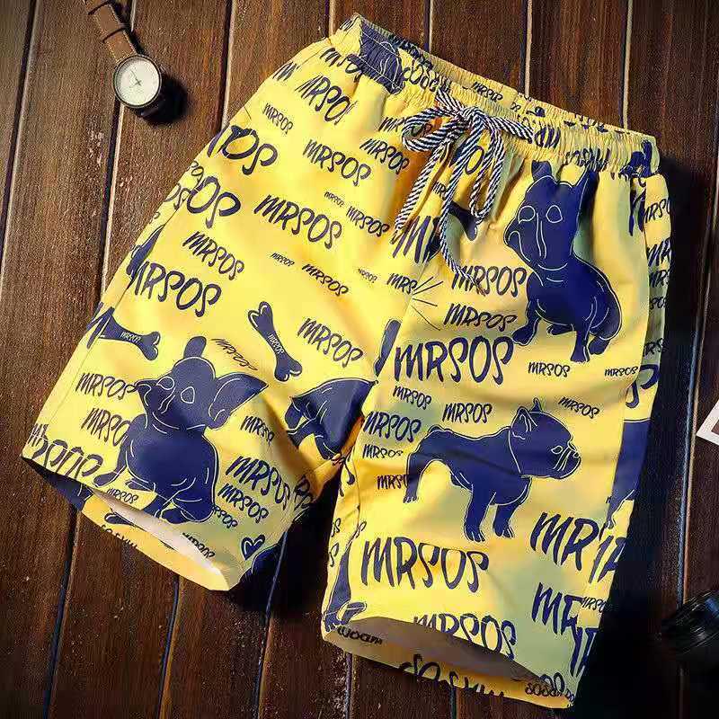 Мужские свободные повседневные летние пляжные шорты с принтом для серфинга