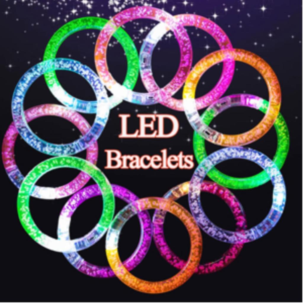 36 Pack 6 Color Glow Sticks Bracelets Party Supplies for Kids and Adults Glow in The Dark , LED Bracelet Light Up Party Favors for Concerts,