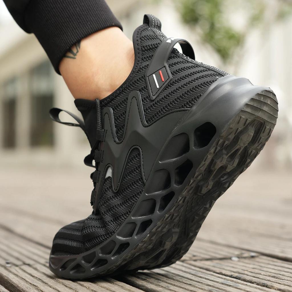Мужская защитная обувь, устойчивые к проколам рабочие кроссовки, легкая рабочая обувь, мужская обувь со стальным носком, защитные ботинки, неразрушимая обувь