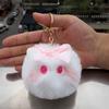 Fur Ball Keychain Cat Soft Pompom Animal Tail Hair Ball Car Keychain Ladies