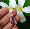 Natural Bicolor Ametrine Gemstone 925 Sterling Silver Pendant 1.4 Inch Christmas