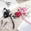 Bag Accessories Love Pendant Heart-shaped Braided Rope Pendant Love Keychain  Hanging Accessory