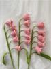 3PCS Artificial Crochet Flowers Handmade Knitting 5Heads Lily of The Valley Woven Flowers with Stems for Valentine's Gifts Home Wedding Party Office