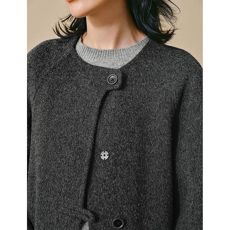 INMAN Женский шарф-воротник из альпаки и шелка, двустороннее шерстяное пальто