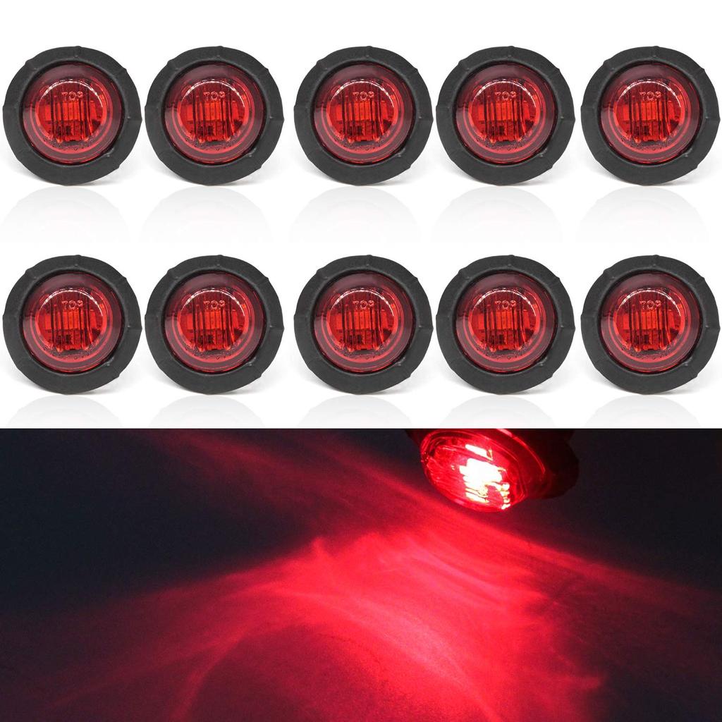 X-STYLE 24V Красные Автомобильные Светодиодные Боковые Габаритные Огни 3 Ряда Пользовательские Декоративные Детали