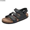 Fashion Fashion Men Women Cork Sandals New Summer Lovers' Beach Gladiator Buckle Strap Sandals Shoes Flat Casual Men Beach Slippers