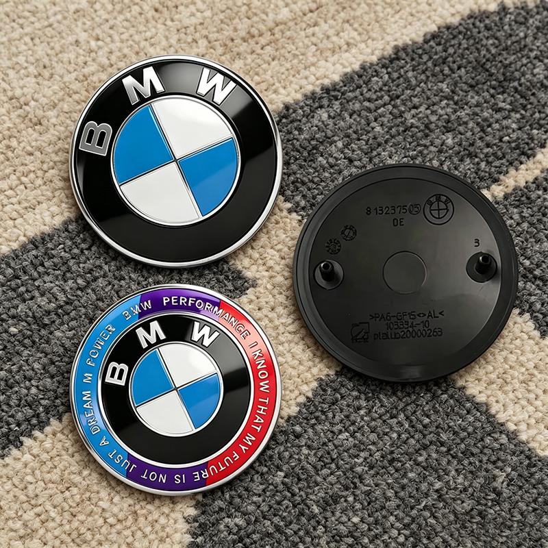 73/82MM BMW Car Front Hood Emblem Logo Rear Trunk Badge Accessories For BMW E46 E90 E60 F30 F10 E39 E36 F20 G30 G20 E87 E92 E91 CG4 CG4