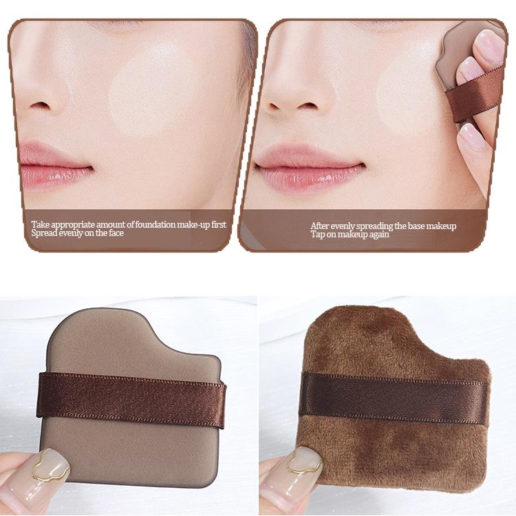4/6PCS Makeup Blender Puff Chocolate Velvet Flocking Air Cushion Foundation Sponge Loose Powder Puffs Cosmetic Applicator Tool