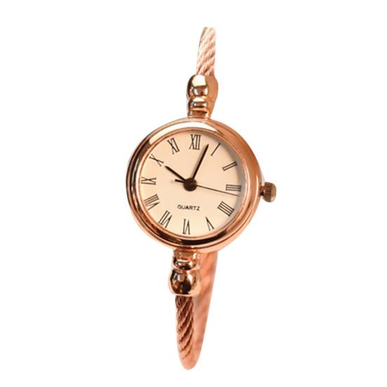 Женский ретро-браслет из нержавеющей стали с круглым циферблатом, кварцевые наручные часы