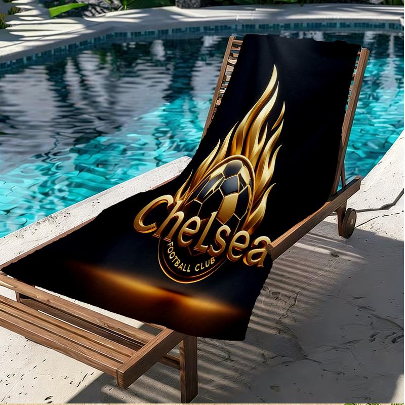 football club.C Print Beach Towel, Versatile Lightweight Absorbent Beach Towel for Pool Surf Yoga Bathroom, Perfect Birthday Holiday Gift