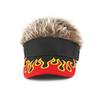 Autumn Winter Hat Men Women Wig Hat Funny Hat Cap Embroidered Flame Baseball Cap
