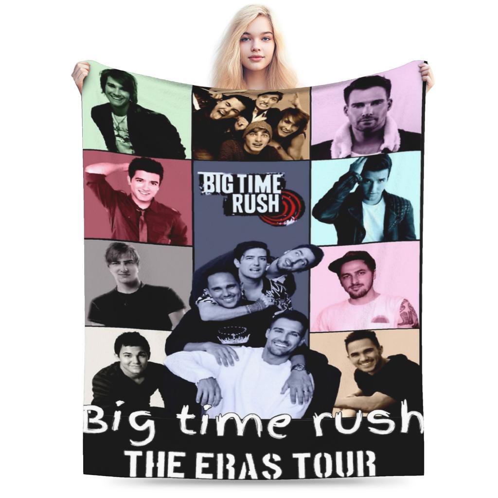 Команда Big Time Rush Тур Eras Аксессуары Плед Ультрамягкий Фланелевый Плед-Покрывало Коврик для Отдыха