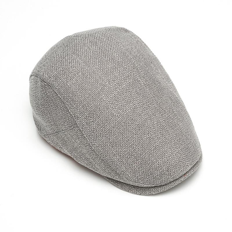 Кепка из хлопка и льна, мужская однотонная кепка-берет, солнцезащитная кепка для улицы, козырек от солнца