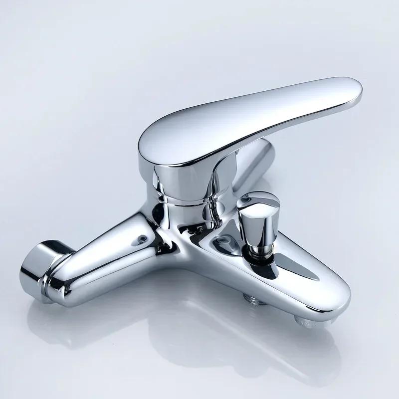 Bathroom Pressurized Shower Faucet Mixer Valve Cold and Hot Water Tap for Bathtub Anti-Leak Design Durable Bathroom Tap