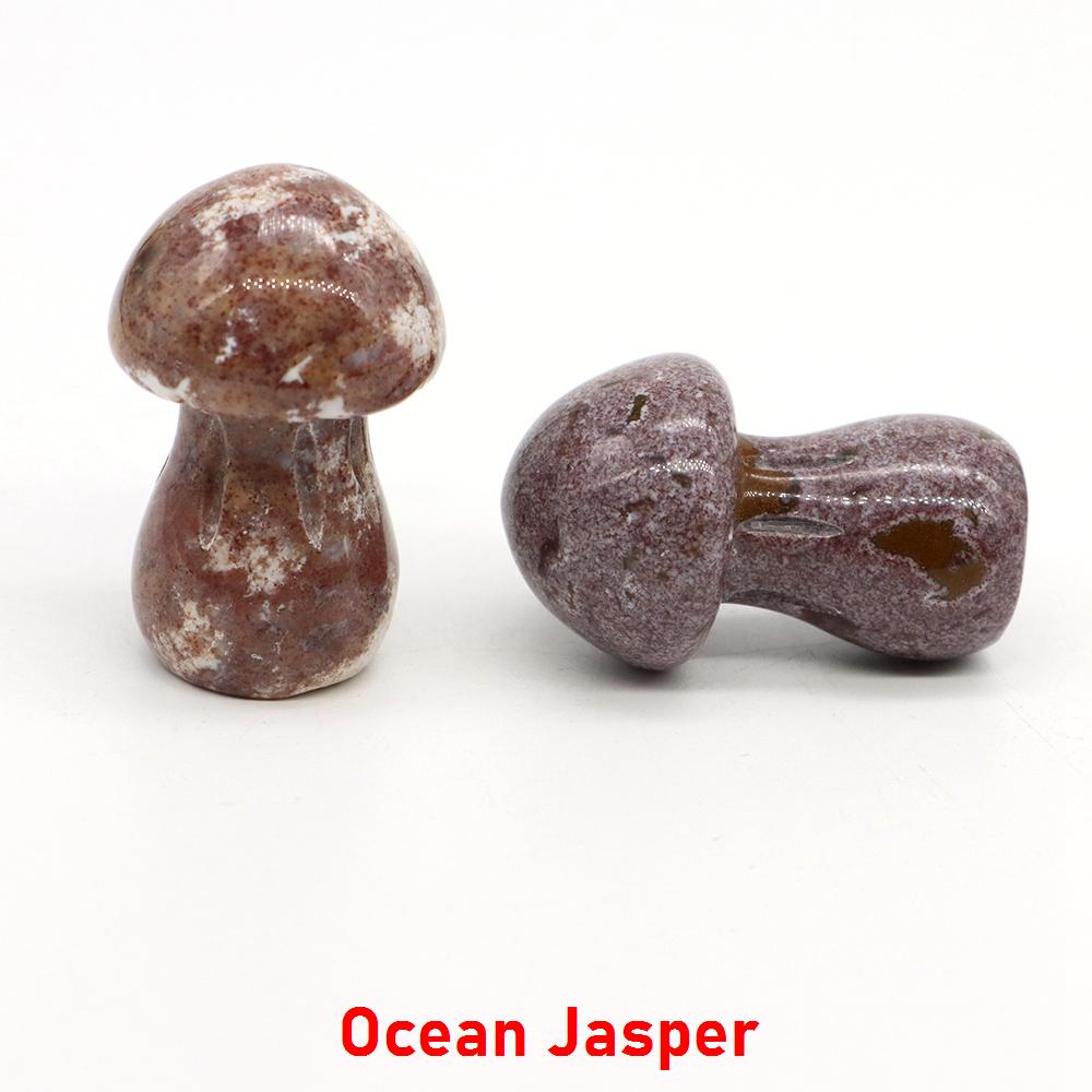 1.5" Natural Crystal Mushroom Gem Quartz Mushroom Mineral Healing Reiki Home Decoration Diy Crafts Gift Aquarium Stone