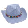 Colorful Beaded Beach Hat Ethnic Style Cowboy Straw Hat Panama Sun Protection Sun Hat Spring Summer Spanish Jazz Hat