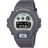 Мужские часы G-SHOCK DW-6900HD-8JF [серия G-SHOCK HIDDEN GLOW] круглые серые цифровые из смолы