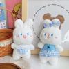 Adorable Blueberry Bunny Plush Toy With Lace Apron Soft Stuffed Animal Doll