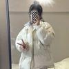 Женская зимняя короткая куртка для студентов, толстая теплая повседневная стеганая верхняя одежда с капюшоном