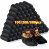 100/200/300 ШТ. Одноразовые Бахилы Чехлы для Обуви Foot Booties Покрытия для Обуви Нескользящие Чехлы для Обуви и Ботинок для Помещений Дома Рабочего Места